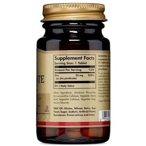 Solgar Zinc Picolinate 100 Tablets Promotes Healthy Skin Supports Immune System Solgar Zinc Picolinate 100 Tablets Promotes Healthy Skin Supports Immune System