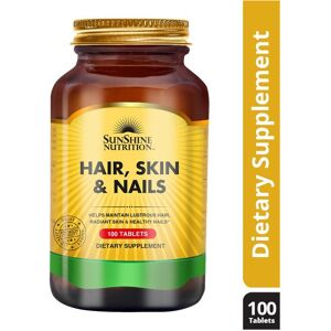 Sunshine Nutrition Skin, Nails & Hair Tablets - 100's for Lustrous Hair, Radiant Sunshine Nutrition Skin, Nails & Hair Tablets - 100's for Lustrous Hair, Radiant