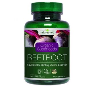 Natures Aid Organic Beetroot Extract 462 mg 60 Vegetable Capsules Natures Aid Organic Beetroot Extract 462 mg 60 Vegetable Capsules