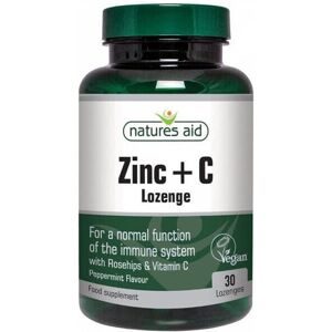 Natures Aid Zinc + Vitamin C Lozenges 30's Natures Aid Zinc + Vitamin C Lozenges 30's