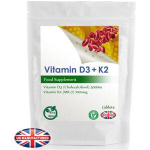 VitaMinute High Strength Vitamin D3 & K2 (MK-7) 5000iu / 100mcg (90 Tablets) UK VitaMinute High Strength Vitamin D3 & K2 (MK-7) 5000iu / 100mcg (90 Tablets) UK