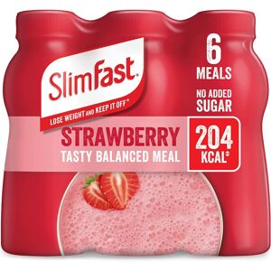 SlimFast Ready To Drink Strawberry Flavour Shake, 6 x 325ml SlimFast Ready To Drink Strawberry Flavour Shake, 6 x 325ml