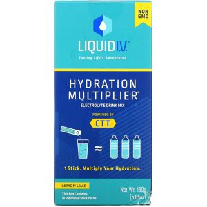 Liquid I.V., Hydration Multiplier, Electrolyte Drink Mix, Lemon Lime, 10 Individ Liquid I.V., Hydration Multiplier, Electrolyte Drink Mix, Lemon Lime, 10 Individ