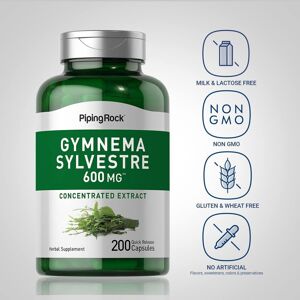 PIPING ROCK GYMNEMA SYLVESTRE LEAF Capsules 600mg 200 CAPSULES PIPING ROCK GYMNEMA SYLVESTRE LEAF Capsules 600mg 200 CAPSULES