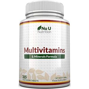 Nu U Nutrition Multivitamins & Minerals Formula 365 Tablets (Up to 1 Year Supply) 24 Multiv Nu U Nutrition Multivitamins & Minerals Formula 365 Tablets (Up to 1 Year Supply) 24 Multiv