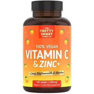 The Pretty Smart Food Co Powerful Vitamin C and Zinc Tablets - Vitamin C 1000mg with Zinc - 6 Month's Sup The Pretty Smart Food Co Powerful Vitamin C and Zinc Tablets - Vitamin C 1000mg with Zinc - 6 Month's Sup