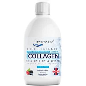 Reverse Life Marine Collagen Liquid Supplement Drink - High-Strength 10,000mg Hy Reverse Life Marine Collagen Liquid Supplement Drink - High-Strength 10,000mg Hy