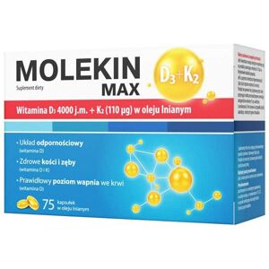 Natur Produkt Zdrowit Molekin D3 + K2 Max - 75 Tablets Vitamin D3 & K2 for Bone Health Natur Produkt Zdrowit Molekin D3 + K2 Max - 75 Tablets Vitamin D3 & K2 for Bone Health