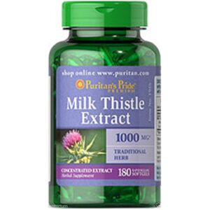 Puritan's Pride Milk Thistle Extract 1000mg - 180 Softgels - Liver Support Suppl Puritan's Pride Milk Thistle Extract 1000mg - 180 Softgels - Liver Support Suppl