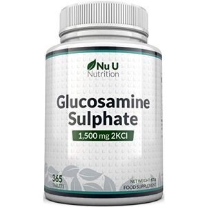 Nu U Nutrition Glucosamine Sulphate 1500 mg 2KCl 365 Tablets 1 Year Supply High Strength Glucos Nu U Nutrition Glucosamine Sulphate 1500 mg 2KCl 365 Tablets 1 Year Supply High Strength Glucos