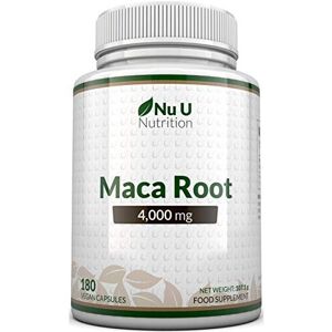 Nu U Nutrition Maca Root Capsules 4000mg 180 Vegan Capsules 6 Month Supply High Strength Peruvi Nu U Nutrition Maca Root Capsules 4000mg 180 Vegan Capsules 6 Month Supply High Strength Peruvi