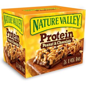 Nature Valley Protein Peanut & Chocolate Gluten Free Cereal Bars 26 x 40g Nature Valley Protein Peanut & Chocolate Gluten Free Cereal Bars 26 x 40g