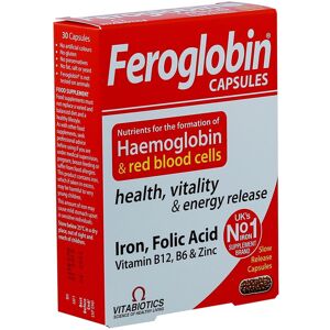 Vitabiotics Feroglobin Original Vitamins B12, B6 & Zinc, Dietary Supplement 30 C Vitabiotics Feroglobin Original Vitamins B12, B6 & Zinc, Dietary Supplement 30 C