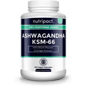 nutripact Ashwagandha KSM 66, Black Pepper and Ginger Extract - 5% Withanolides - 60 Vegan nutripact Ashwagandha KSM 66, Black Pepper and Ginger Extract - 5% Withanolides - 60 Vegan