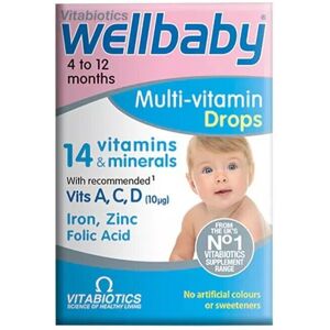 Vitabiotics WellBaby® Multi-vitamin Drops: Multi-vitamin Drops Infant Health 30m Vitabiotics WellBaby® Multi-vitamin Drops: Multi-vitamin Drops Infant Health 30m