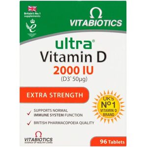 Vitabiotics Ultra Vitamin D3 Tablets 2000IU (50mcg) High Strength – Supports Cal Vitabiotics Ultra Vitamin D3 Tablets 2000IU (50mcg) High Strength – Supports Cal