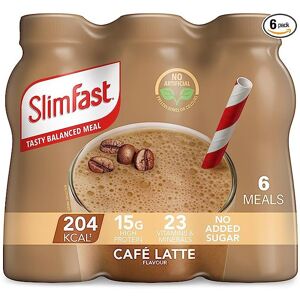 SlimFast Ready-To-Drink Cafe Latte Shake - 15 g Protein, 23 Vitamins & Minerals, SlimFast Ready-To-Drink Cafe Latte Shake - 15 g Protein, 23 Vitamins & Minerals,