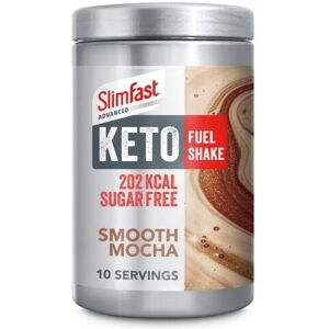 SlimFast Advanced Keto Fuel Shake, Smooth Mocha Flavour, 10 Servings, 350g SlimFast Advanced Keto Fuel Shake, Smooth Mocha Flavour, 10 Servings, 350g