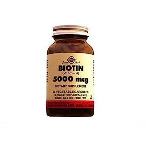 Solgar Biotin 5000 mcg Vegetable Capsules - High Strength Formula - Supports Hai Solgar Biotin 5000 mcg Vegetable Capsules - High Strength Formula - Supports Hai