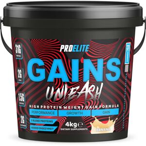 ProElite - Gains Weight Gainer - Banana - 4kg - Protein ProElite - Gains Weight Gainer - Banana - 4kg - Protein