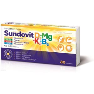 POLSKIE SUPLEMENTY Polski Lek Sundovit D3+Mg+K2+B6 30tab immune nervous muscles suplement POLSKIE SUPLEMENTY Polski Lek Sundovit D3+Mg+K2+B6 30tab immune nervous muscles suplement