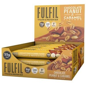 Fulfil Vitamin and Protein Chocolate Peanut & Caramel Flavour 20 g Protein Bar, Fulfil Vitamin and Protein Chocolate Peanut & Caramel Flavour 20 g Protein Bar,