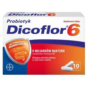 Bayer Dicoflor 6x10 Capsules - Lactobacillus rhamnosus GG, 6 Billion CFU per Capsule, Bayer Dicoflor 6x10 Capsules - Lactobacillus rhamnosus GG, 6 Billion CFU per Capsule,