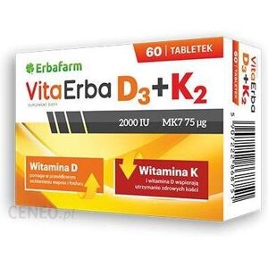 POLSKIE SUPLEMENTY VitaErba Witamina D3 + K2 60 tab for bones & supports blood clotting POLSKIE SUPLEMENTY VitaErba Witamina D3 + K2 60 tab for bones & supports blood clotting