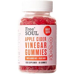 Free Soul Apple Cider Vinegar Gummies with The Mother 1000mg Enhanced with Vitamin B12 & F Free Soul Apple Cider Vinegar Gummies with The Mother 1000mg Enhanced with Vitamin B12 & F