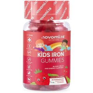novomins Kids Iron Gummies – Iron Supplement for Kids – Energy & Immune System – Vegan - novomins Kids Iron Gummies – Iron Supplement for Kids – Energy & Immune System – Vegan -