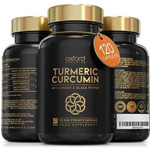 Oxford Organics Advanced Turmeric Capsules High Strength 3000mg, Ginger & Black Pepper ONE per Oxford Organics Advanced Turmeric Capsules High Strength 3000mg, Ginger & Black Pepper ONE per