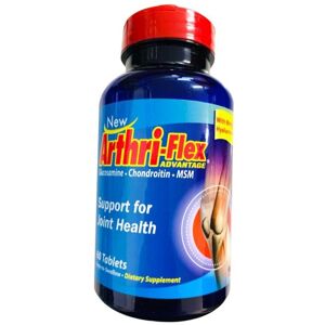 Unbranded Arthriflex Advantage Supplement 60 Tablets With Glucosamine, Chondrotin, MSM & V Unbranded Arthriflex Advantage Supplement 60 Tablets With Glucosamine, Chondrotin, MSM & V