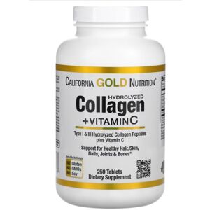 Unbranded Hydrolyzed Collagen Peptides + Vitamin C Gold Nutrition, Support For Hair, Skin, Unbranded Hydrolyzed Collagen Peptides + Vitamin C Gold Nutrition, Support For Hair, Skin,