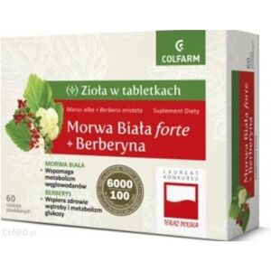 POLSKIE SUPLEMENTY Colfarm White Mulberry Forte Berberine - 60 Tablets for Metabolic Support POLSKIE SUPLEMENTY Colfarm White Mulberry Forte Berberine - 60 Tablets for Metabolic Support