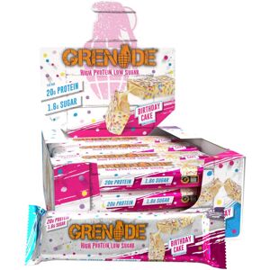 Grenade High Protein, Low Sugar Bar - Birthday Cake, 12 x 60 g Grenade High Protein, Low Sugar Bar - Birthday Cake, 12 x 60 g