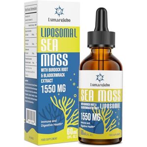 Lumarejebo Liposomal Irish Sea Moss Drops 1550MG with Burdock Root & Bladderwrack, 4x Stron Lumarejebo Liposomal Irish Sea Moss Drops 1550MG with Burdock Root & Bladderwrack, 4x Stron