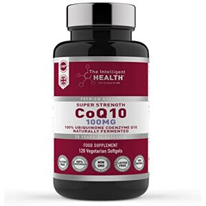 The Intelligent Health Coenzyme Q10 100mg Ubiquinone Softgels - 120 Vegan, Naturally Fermented, High-Ab The Intelligent Health Coenzyme Q10 100mg Ubiquinone Softgels - 120 Vegan, Naturally Fermented, High-Ab