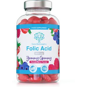 Swiss BioEnergetics Folic Acid Gummies - 400μg, 120 Natural Berry Flavoured & Vegan Gummies - High S Swiss BioEnergetics Folic Acid Gummies - 400μg, 120 Natural Berry Flavoured & Vegan Gummies - High S
