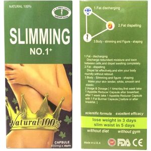 Unbranded Slimming No.1 Weight Loss Capsule 60 Pill Unbranded Slimming No.1 Weight Loss Capsule 60 Pill