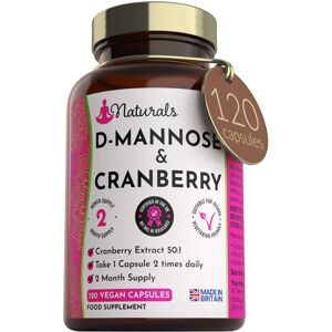 YOGANATURALS D-Mannose & Cranberry Capsules – 120 Vegan, UK Made, High-Strength 1000mg per Se YOGANATURALS D-Mannose & Cranberry Capsules – 120 Vegan, UK Made, High-Strength 1000mg per Se