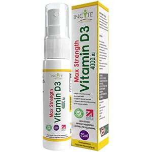 Incite Nutrition Vitamin D Spray High Strength - Vit D3 4000 IU Natural Peppermint Flavour 25ml ( Incite Nutrition Vitamin D Spray High Strength - Vit D3 4000 IU Natural Peppermint Flavour 25ml (