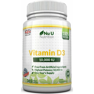Brand: Nu U Nutrition Vitamin D3 10000iu High Strength 365 Soft Gel capsules Vitamin D 10,000iu Vit d3 Brand: Nu U Nutrition Vitamin D3 10000iu High Strength 365 Soft Gel capsules Vitamin D 10,000iu Vit d3