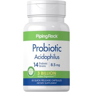 PIPING ROCK Probiotic Acidophilus 14 Strains 3B Organisms, 60 Capsules PIPING ROCK Probiotic Acidophilus 14 Strains 3B Organisms, 60 Capsules