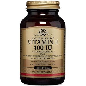 Solgar Natural Source Vitamin E 400iu Dietary Supplement 100's Softgels Natural Solgar Natural Source Vitamin E 400iu Dietary Supplement 100's Softgels Natural