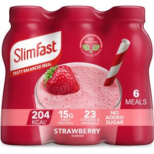 SlimFast Ready To Drink Shake, Strawberry Flavour, 6 x 325 ml Multipack SlimFast Ready To Drink Shake, Strawberry Flavour, 6 x 325 ml Multipack
