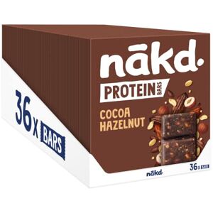 Nakd Cocoa Hazelnut Protein Bar - Vegan - Gluten Free - Healthy Snack, 45g (Pack of 3 Nakd Cocoa Hazelnut Protein Bar - Vegan - Gluten Free - Healthy Snack, 45g (Pack of 3