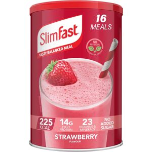 SlimFast Strawberry Flavour High-Protein Meal Replacement Powder, 584 g (16 Serv SlimFast Strawberry Flavour High-Protein Meal Replacement Powder, 584 g (16 Serv