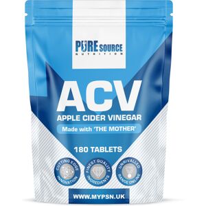 Pure Source Nutrition (180 Tablets) Apple Cider Vinegar Tablets 500mg UK Made Pure Source Nutrition (180 Tablets) Apple Cider Vinegar Tablets 500mg UK Made