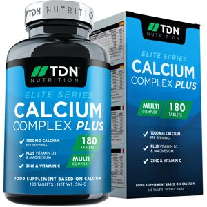 TDN 3 Months Supply - Calcium and Vitamin D - 180 Tablets - High Strength 1000mg Cal TDN 3 Months Supply - Calcium and Vitamin D - 180 Tablets - High Strength 1000mg Cal