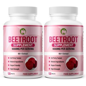 Natural Foundation Beetroot Supplement (Twin Pack) 9000mg Extract High Strength 240 Tablets (Twin P Natural Foundation Beetroot Supplement (Twin Pack) 9000mg Extract High Strength 240 Tablets (Twin P